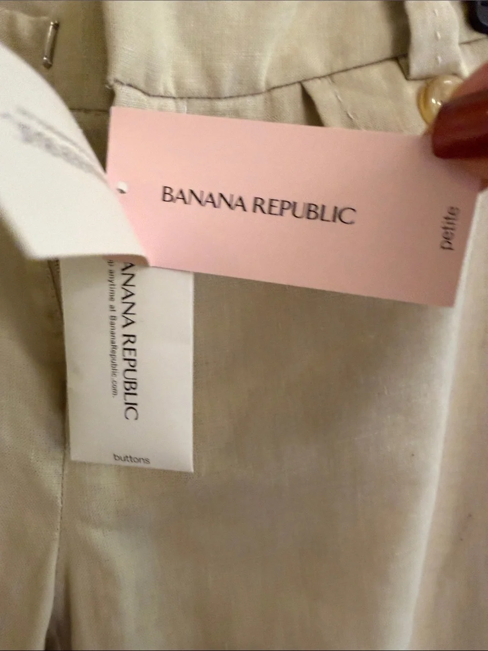 Banana republic stretch petite fully lined pants
